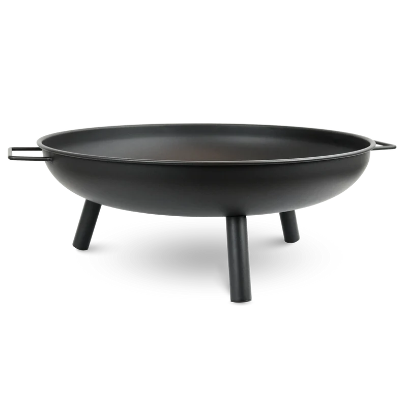 Feuerschale mit drei Standfüßen, Durchmesser 58 cm, schwarz