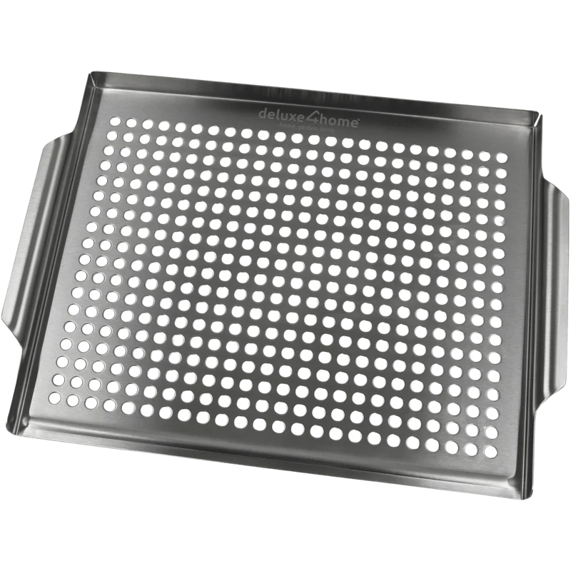 Grillschale Edelstahl 40x30 cm I geeignet für alle Grillarten, Spülmaschinengeeignet