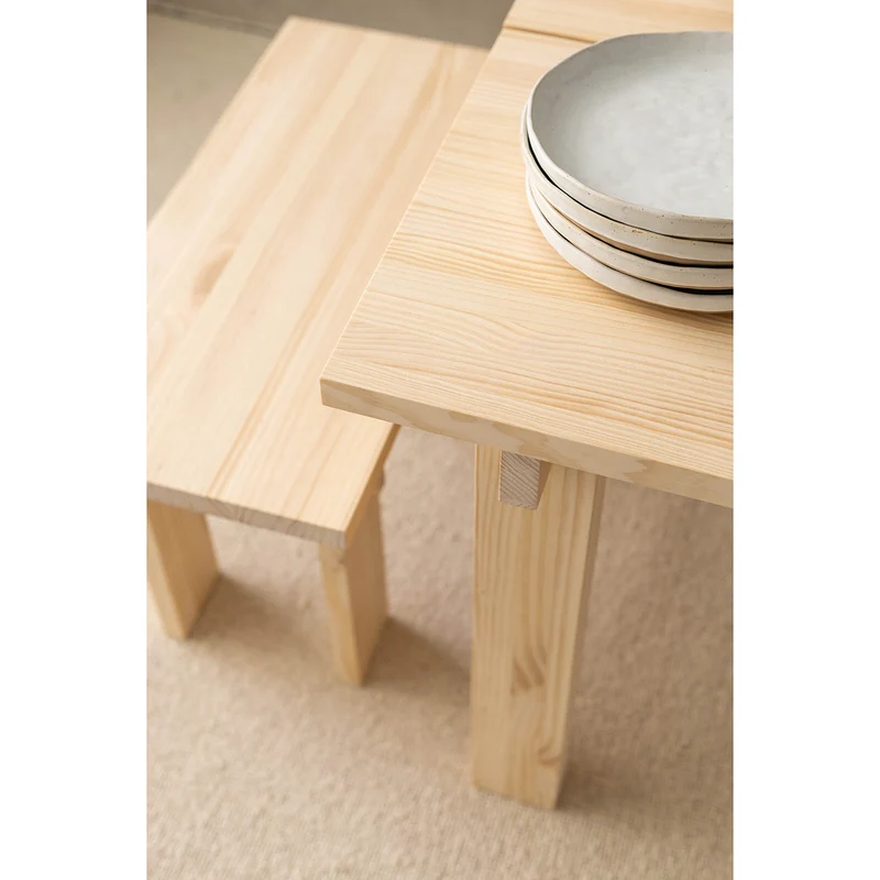 Pals dining table made of solid pine wood 90 x 90 cm