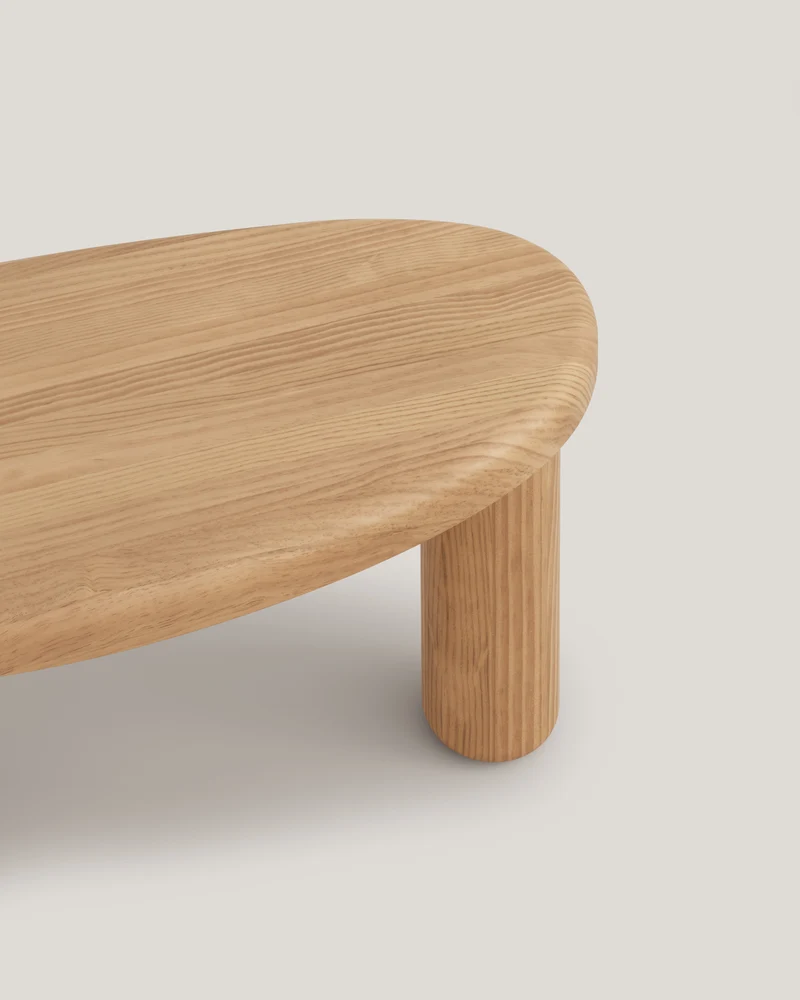 Set 2 coffee tables in solid pine wood Tramadiu and Tuna