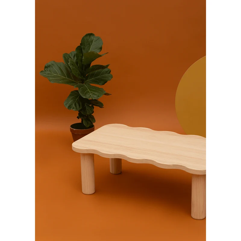 Palamos - Coffee table in solid pine wood 100 cm