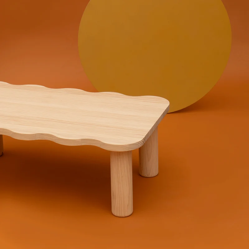 Palamos - Coffee table in solid pine wood 100 cm