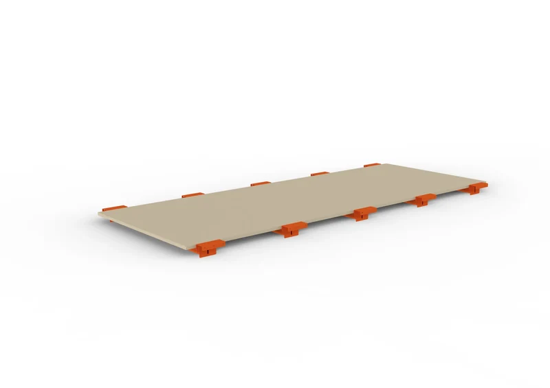 Spanplattenboden MULTIPAL Breite 270 cm in zwei Tiefen und Stärken