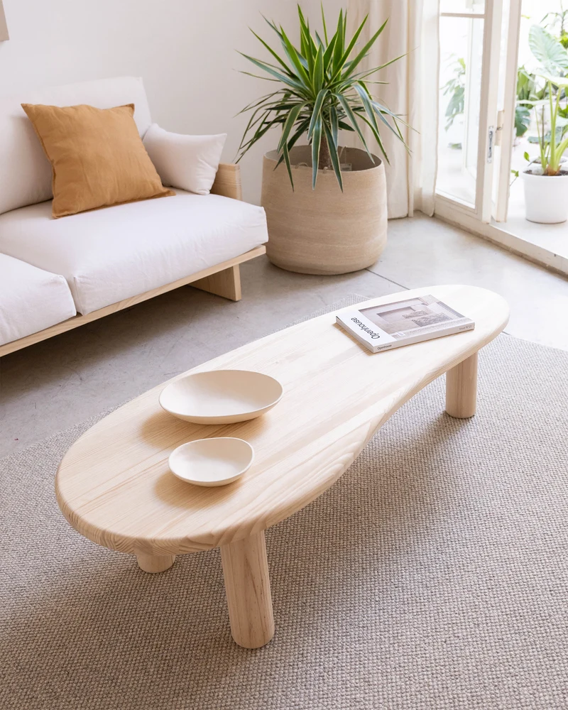 Tramadiu - Coffee table in pine wood 130 cm