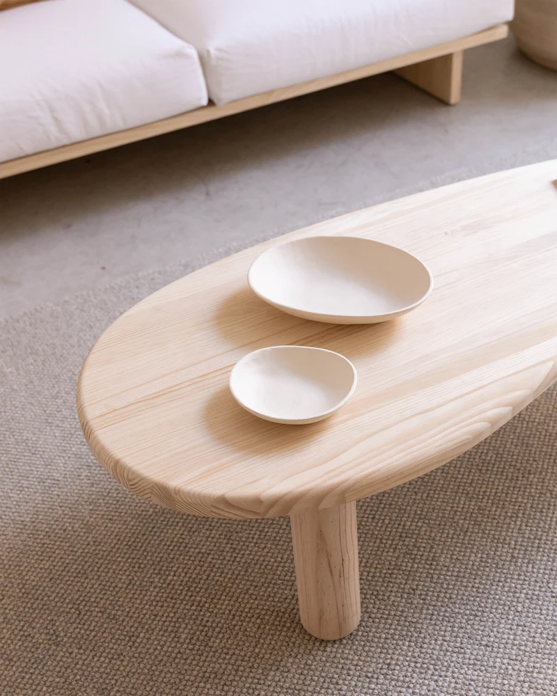 Tramadiu - Coffee table in pine wood 130 cm
