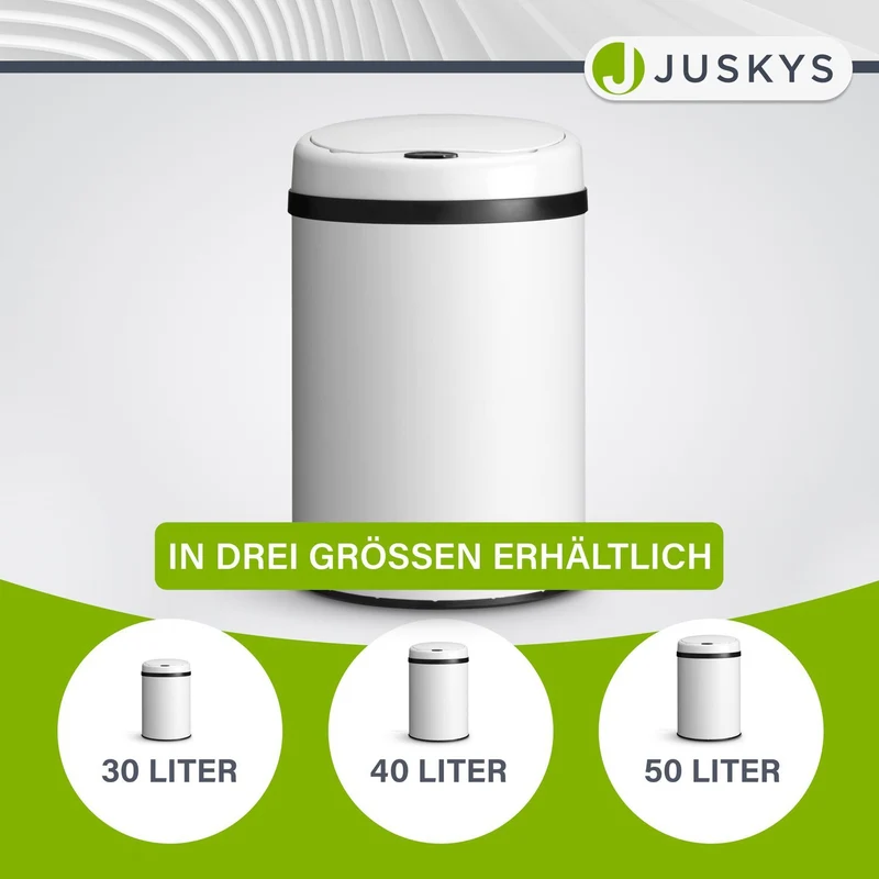 Runder Mülleimer mit Sensor