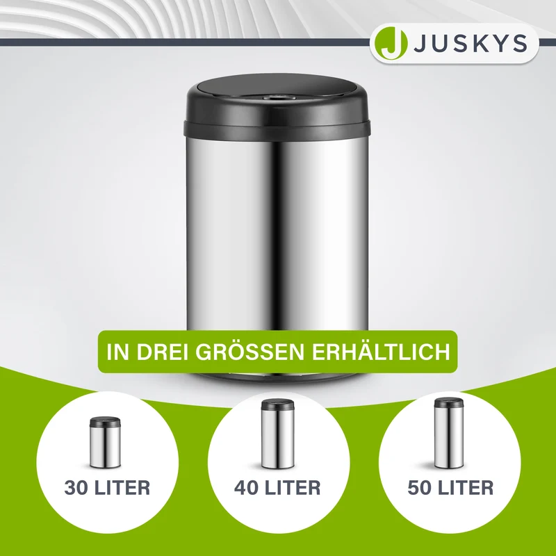 Runder Mülleimer mit Sensor