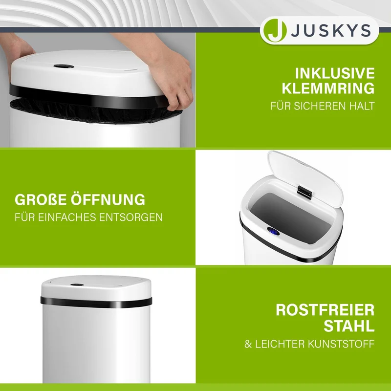 Rechteckiger Mülleimer mit Sensor