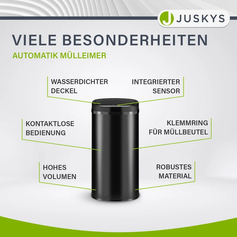 Rechteckiger Mülleimer mit Sensor