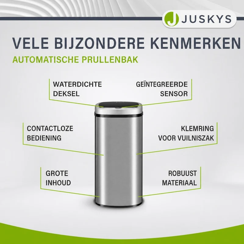 Rechteckiger Mülleimer mit Sensor