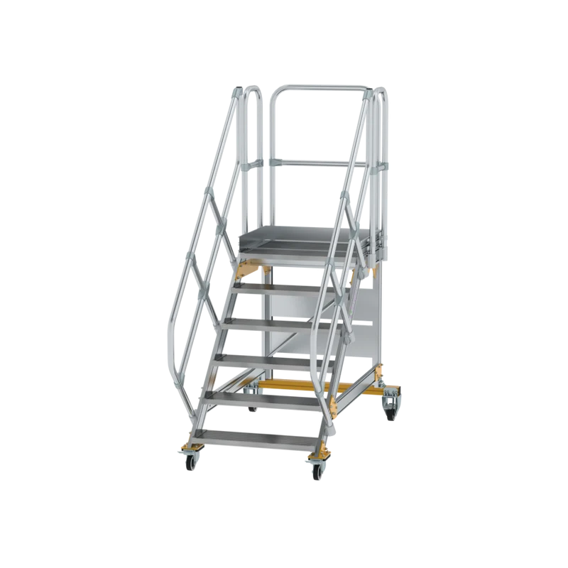 Plattformtreppe 45° fahrbar von MUNK Stufenbreite 800 mm