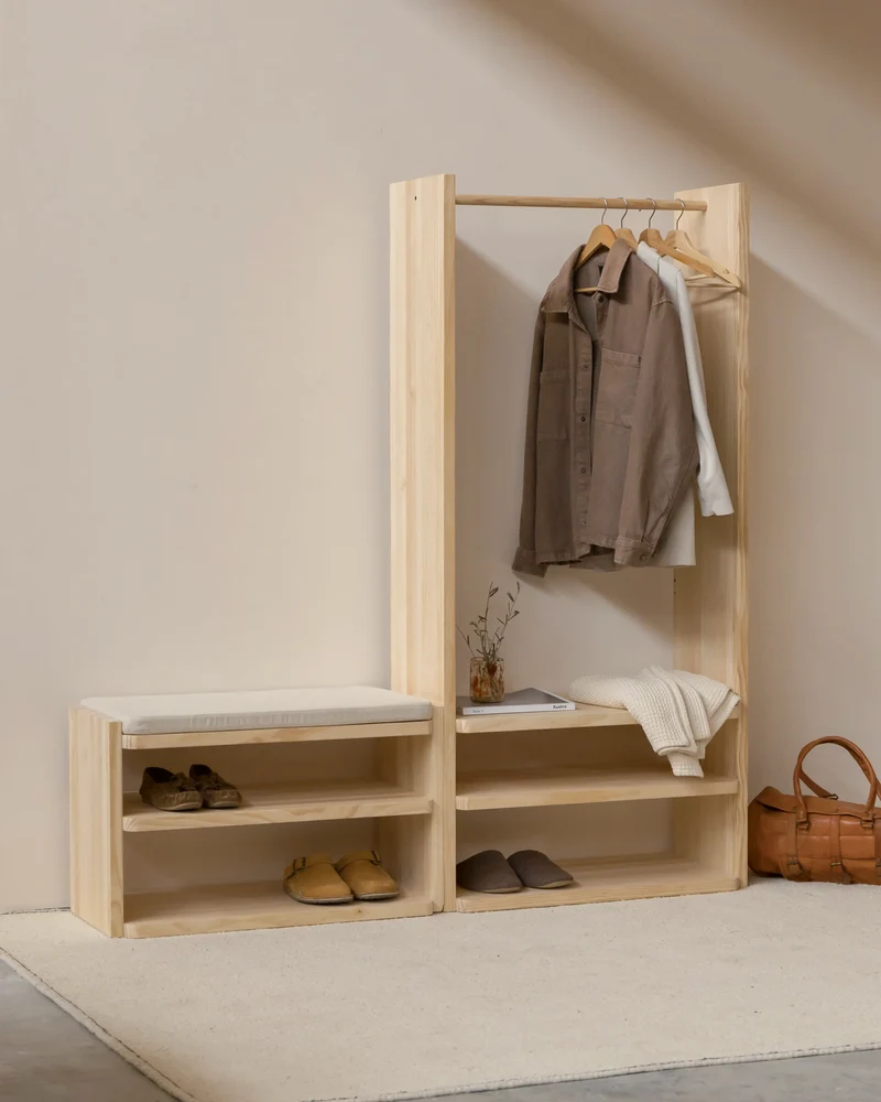 Mariola coat rack and shoe rack