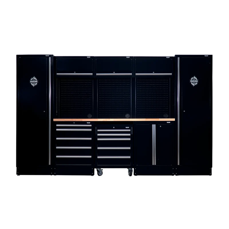 BUNKER 16 Piece Modular Storage Combo with Worktop, 3240mm