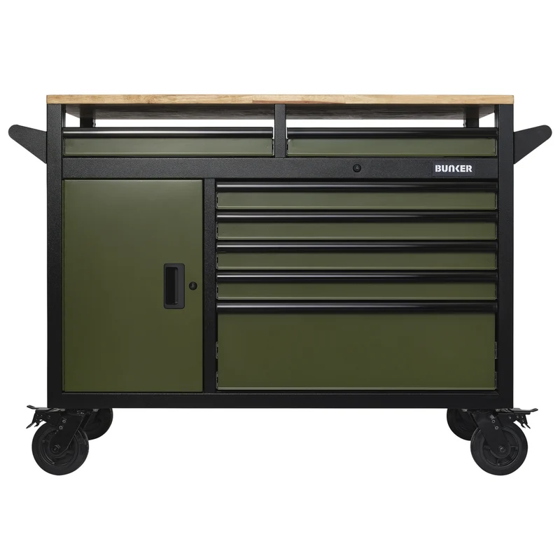 BUNKER Multi-Functional Workbench Roller Tool Cabinet, 14 Drawer, 48"