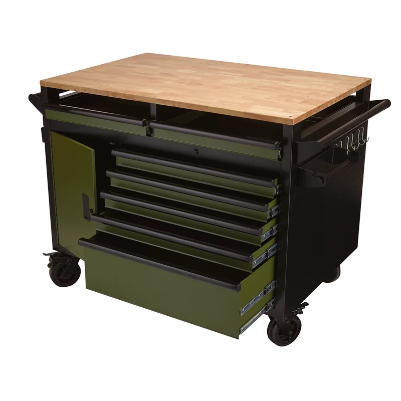 BUNKER Multi-Functional Workbench Roller Tool Cabinet, 14 Drawer, 48"
