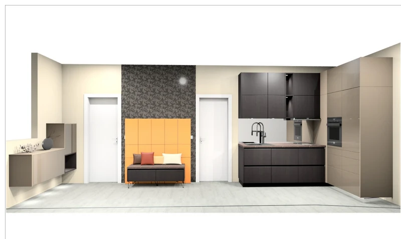 Küche AV3090 GL Sandgrau Metallic Grau