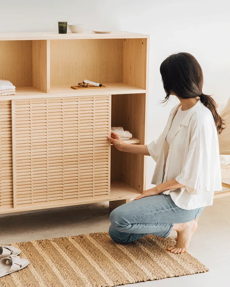 Sideboard Voramar of pine with 3 doors 180 cm
