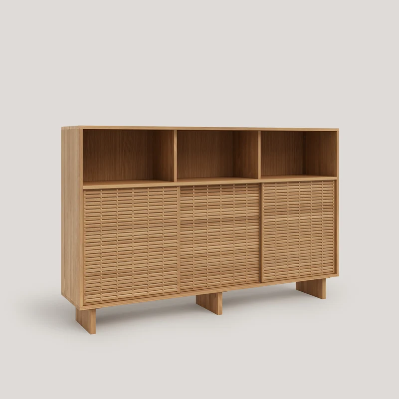 Sideboard Voramar of pine with 3 doors 180 cm