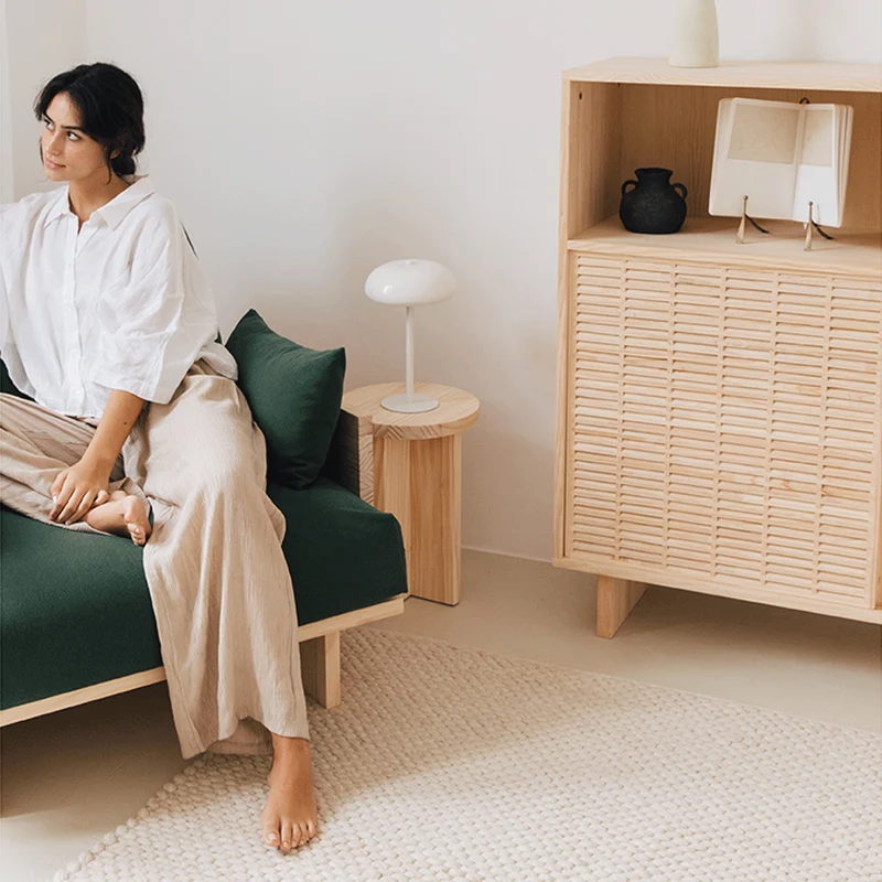 Bora armchair made of pine wood in Mediterranean style 95 cm