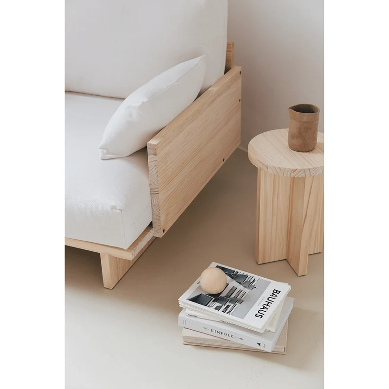 Bora armchair made of pine wood in Mediterranean style 95 cm