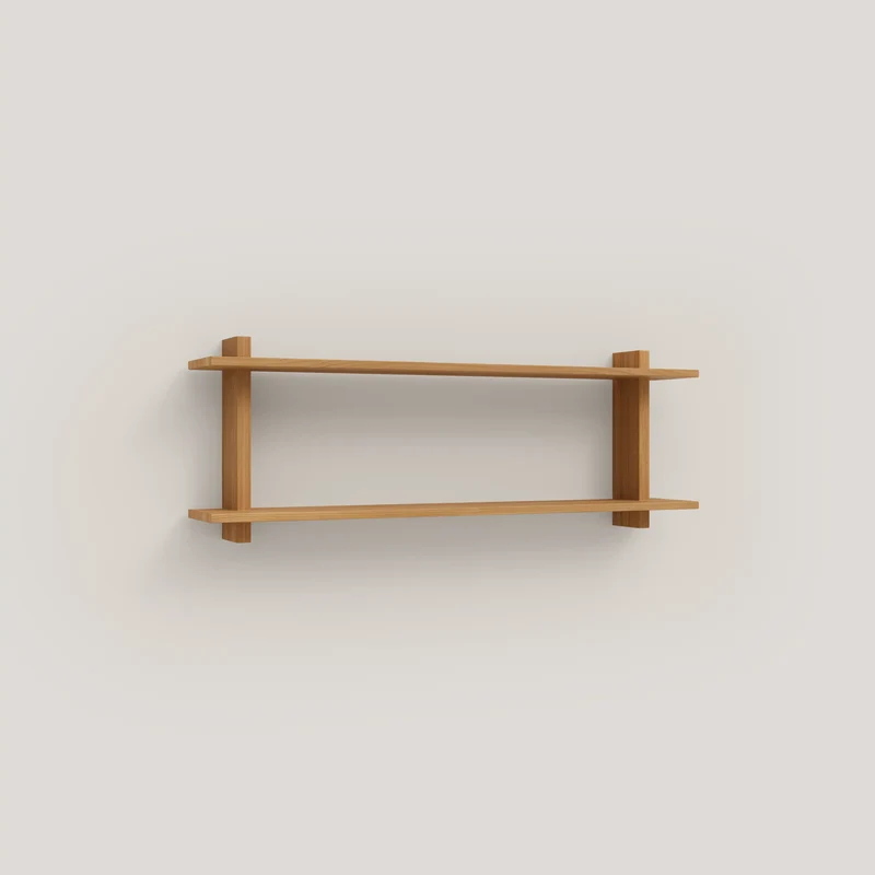 Double wall shelf Soller 90 cm to 180 cm