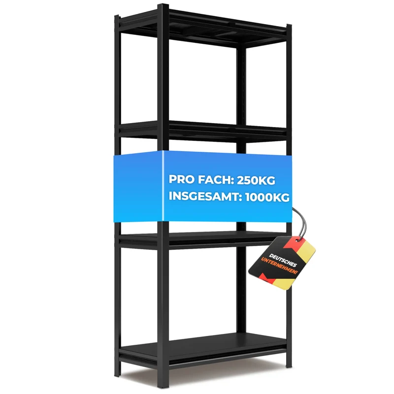 ALLSHELF Metallregal 180x90x40cm