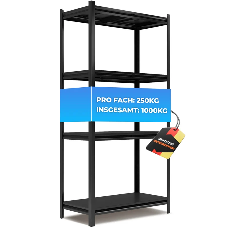 ALLSHELF Metallregal 200x100x50cm