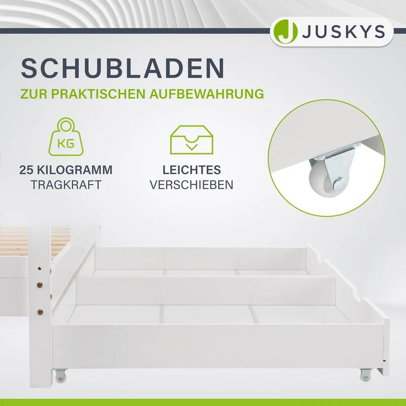 Kinderbett Marli 80 x 160 cm mit Bettkasten