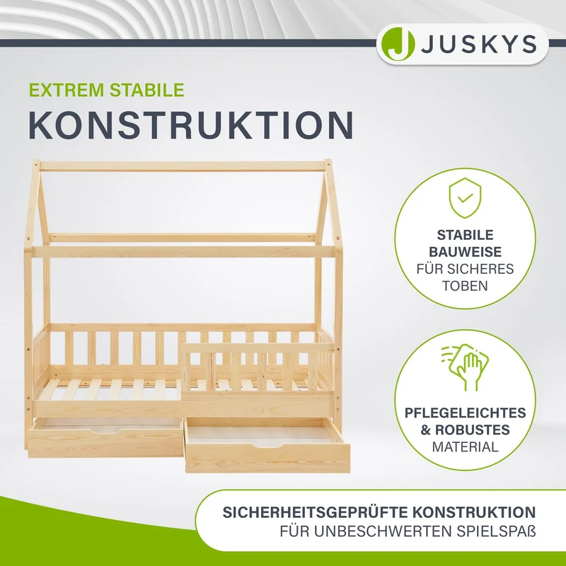 Kinderbett Marli 80 x 160 cm mit Bettkasten