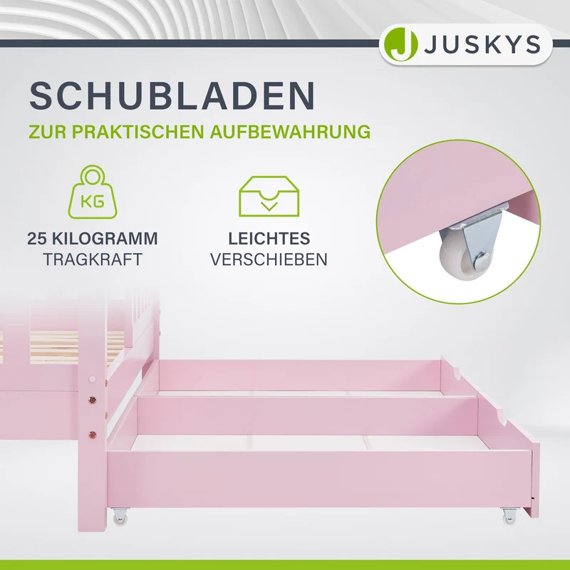 Kinderbett Marli 80 x 160 cm mit Bettkasten
