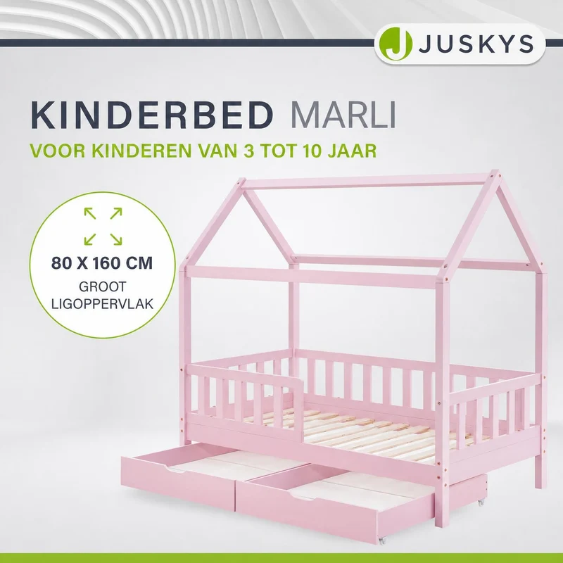 Kinderbett Marli 80 x 160 cm mit Bettkasten