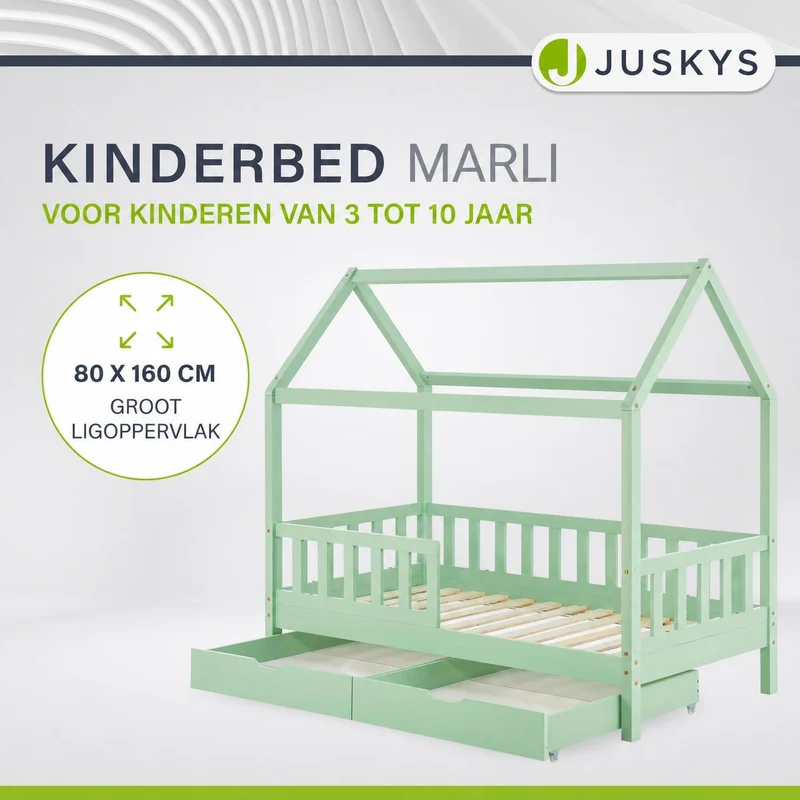 Kinderbett Marli 80 x 160 cm mit Bettkasten