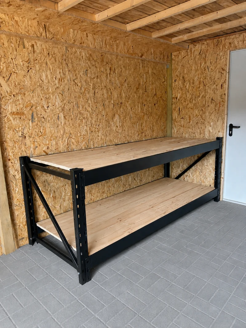 InhandKraft® Werkbank 1000 kg Gesamtlast - 2x MDF Platte