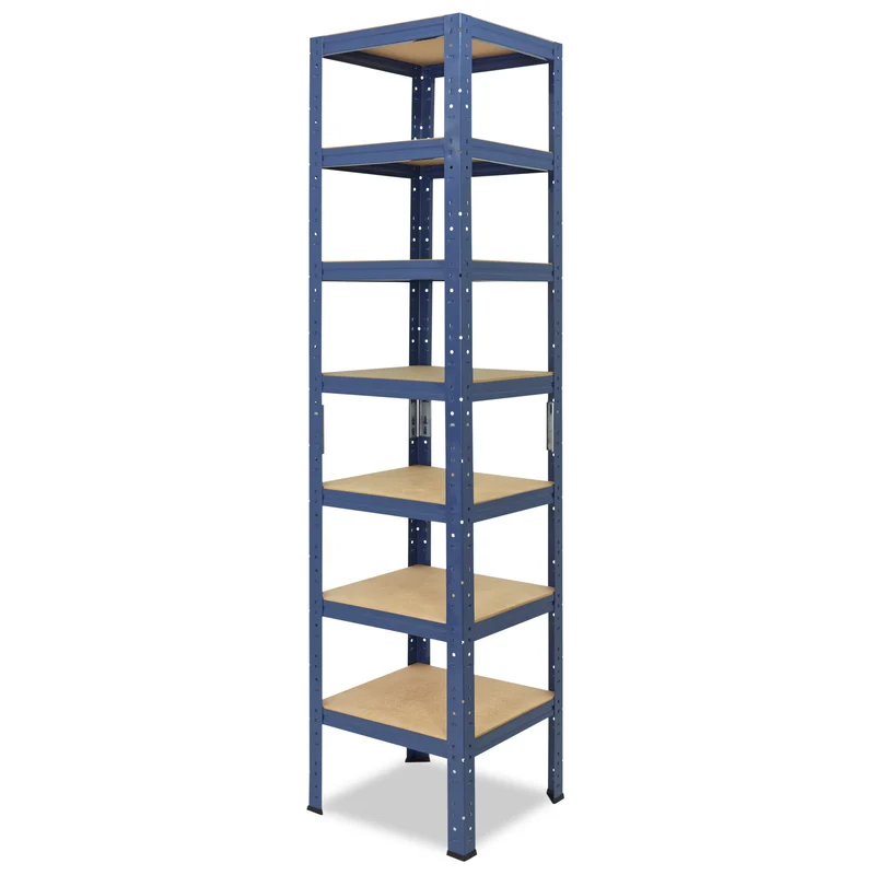 shelfplaza HOME Schwerlastregal 180x60x60 cm blau mit 7 Böden