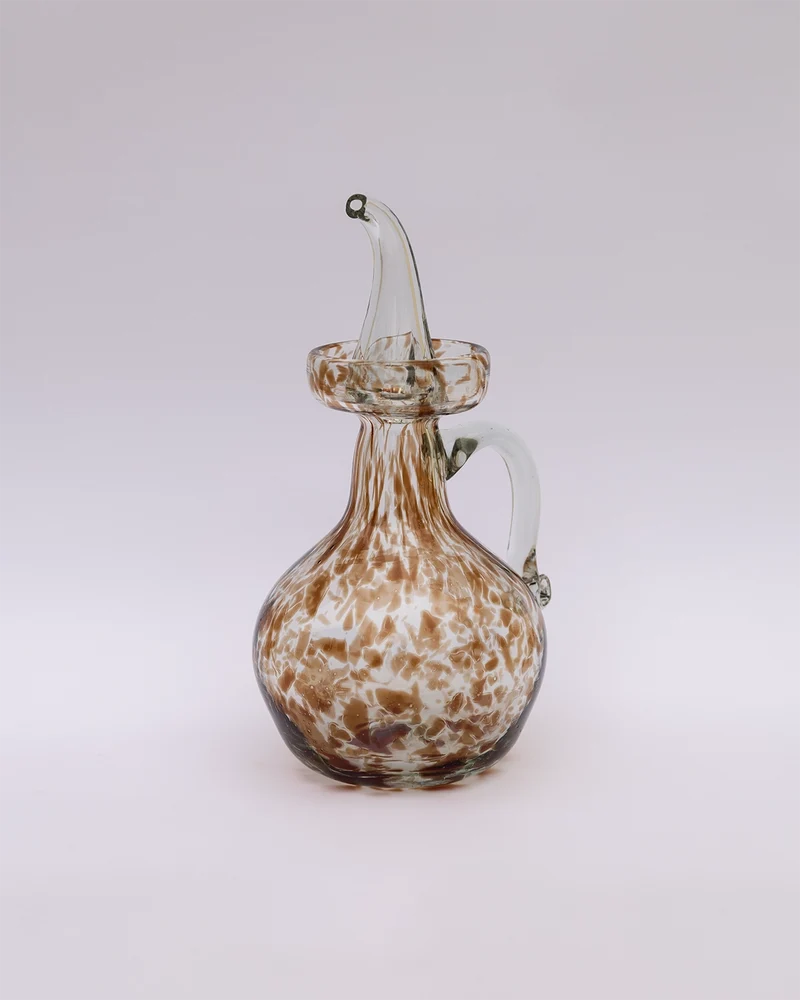 Sineu hand-blown glass oil bottle