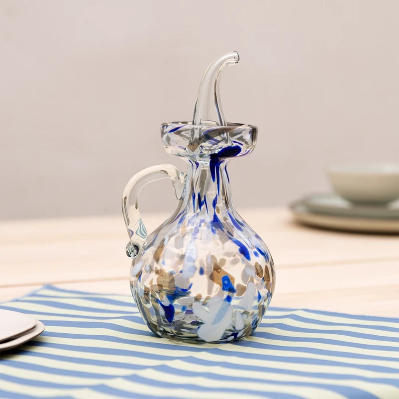 Alaró hand-blown glass oil bottle