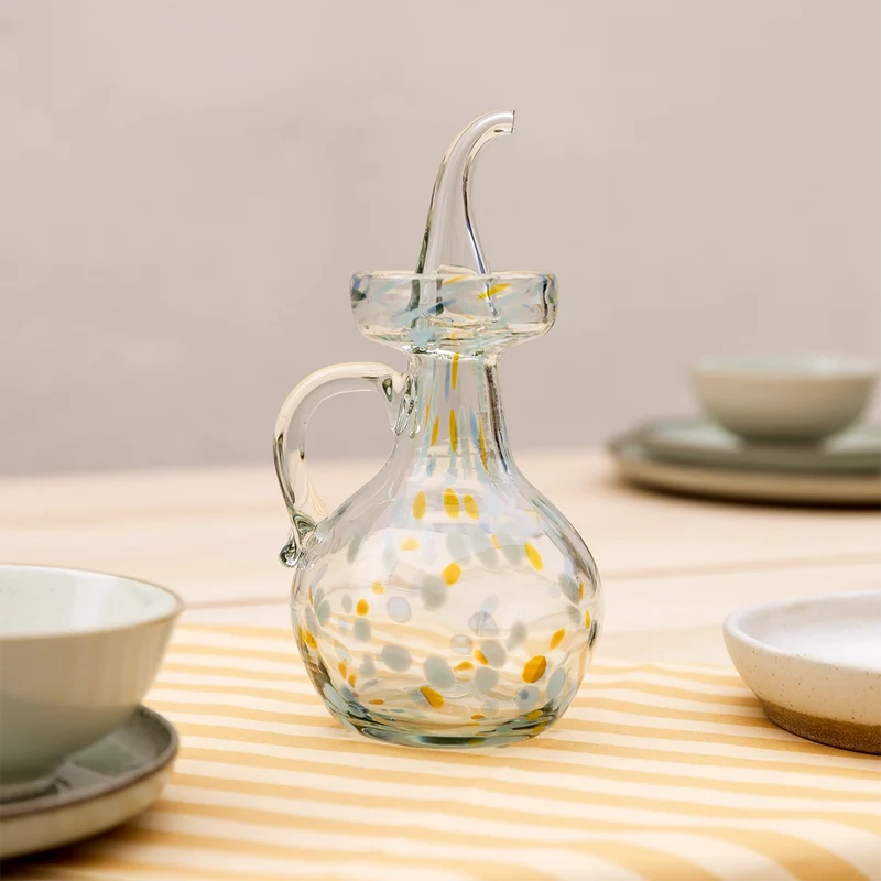 Llubí hand-blown glass oil bottle