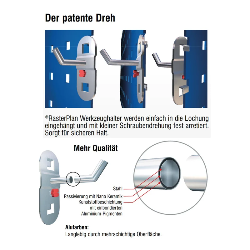 Kappes RasterPlan Lochplatte RAL 5015 Himmelblau 1000 x 450 mm