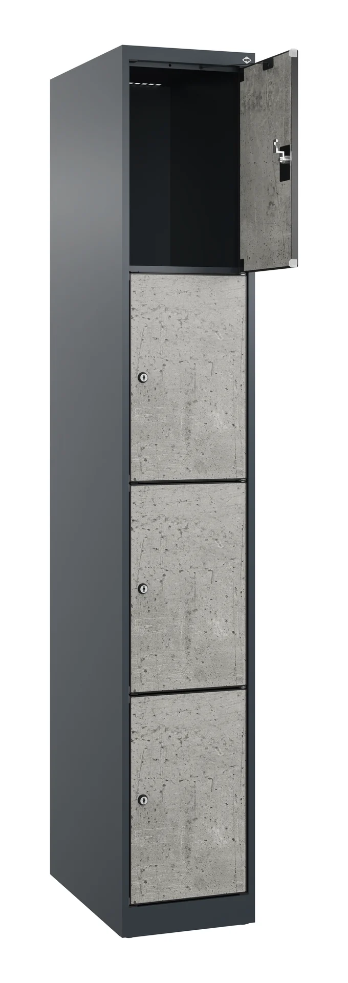 Schließfachschrank von C+P Evolo Plus | 1850x300x500 mm | 3 - 5 Fächer