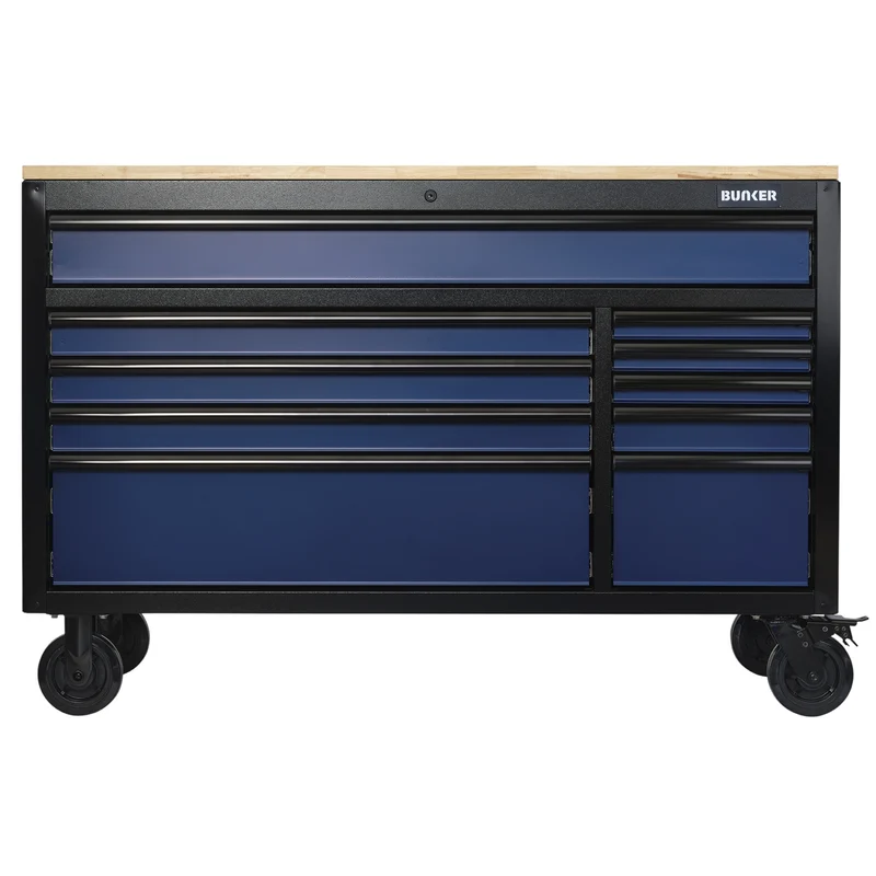 BUNKER 10 Drawer Workbench Roller Tool Cabinet, 56"
