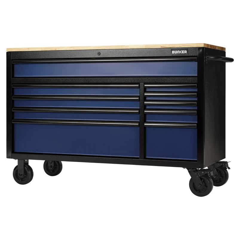 BUNKER 10 Drawer Workbench Roller Tool Cabinet, 56"