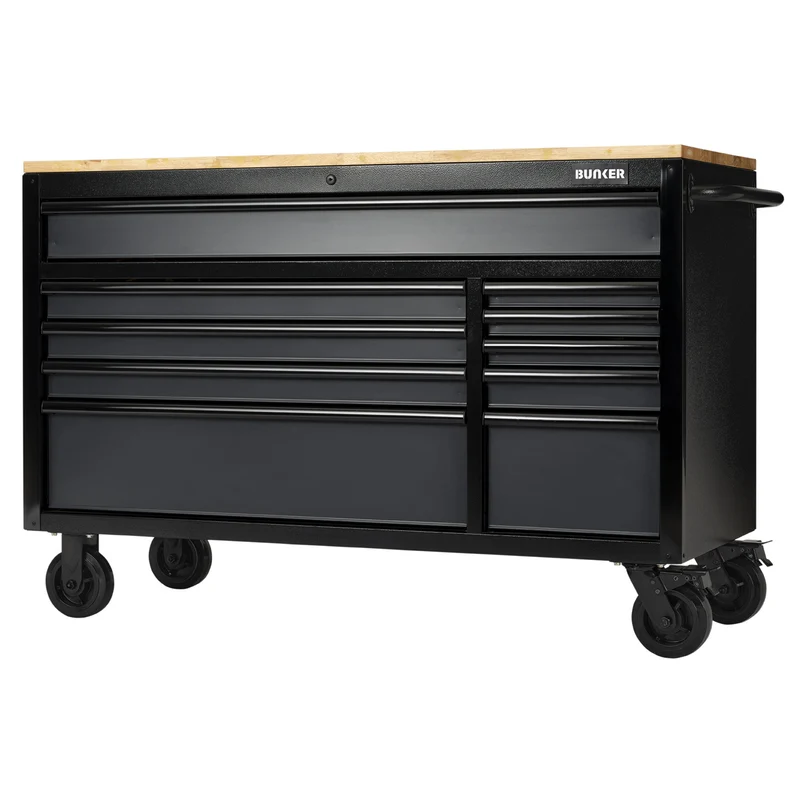 BUNKER 10 Drawer Workbench Roller Tool Cabinet, 56"