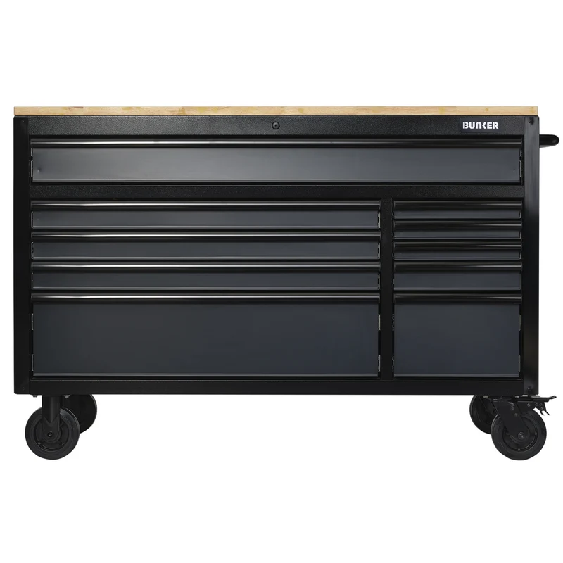 BUNKER 10 Drawer Workbench Roller Tool Cabinet, 56"