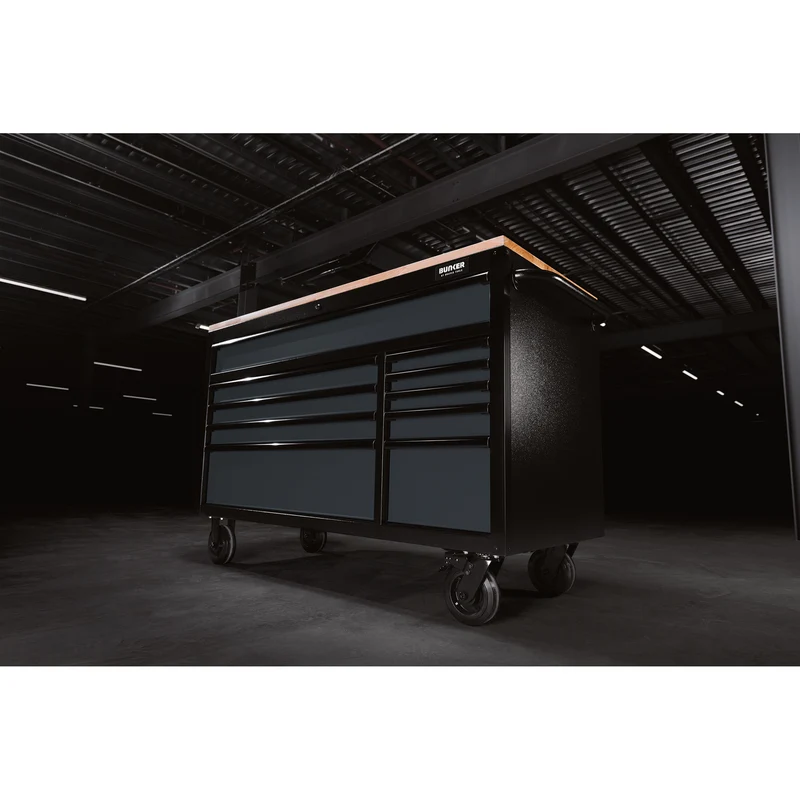 BUNKER 10 Drawer Workbench Roller Tool Cabinet, 56"
