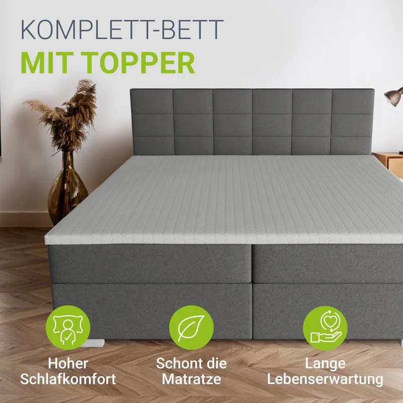 Boxspringbett Seattle - Malmo-Stoff