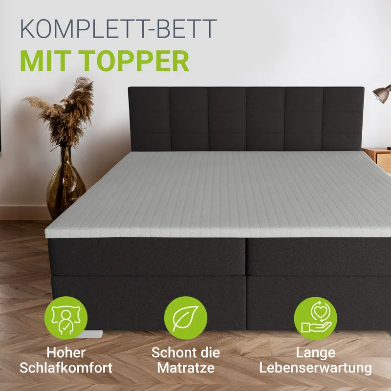 Boxspringbett Seattle - Malmo-Stoff
