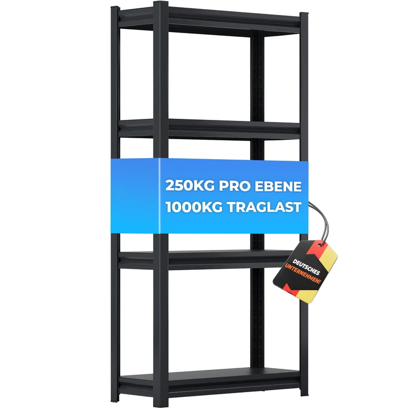 ALLSHELF Metallregal 150x75x30cm