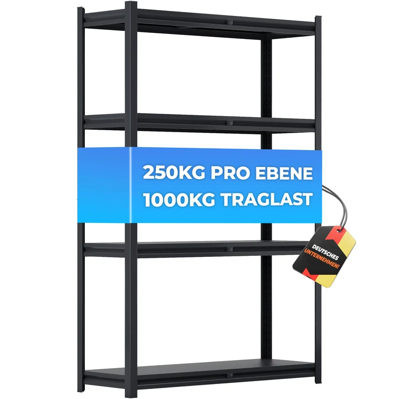 ALLSHELF Metallregal 180x120x40cm