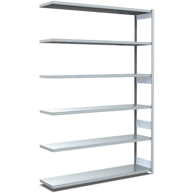 Fachbodenregal Anbauregal Fachlast 100 kg – verzinktes Stecksystem - Einseitig nutzbar