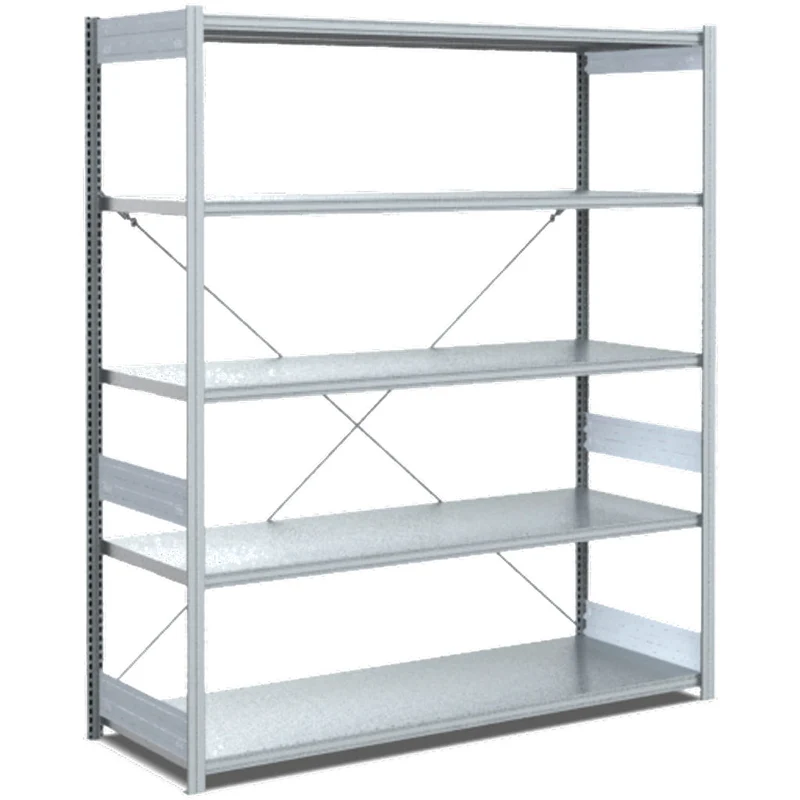 Fachbodenregal Grundregal Fachlast 100 kg – verzinktes Stecksystem von Bito - Einseitig nutzbar